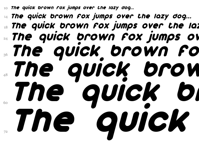 Dunkin font waterfall